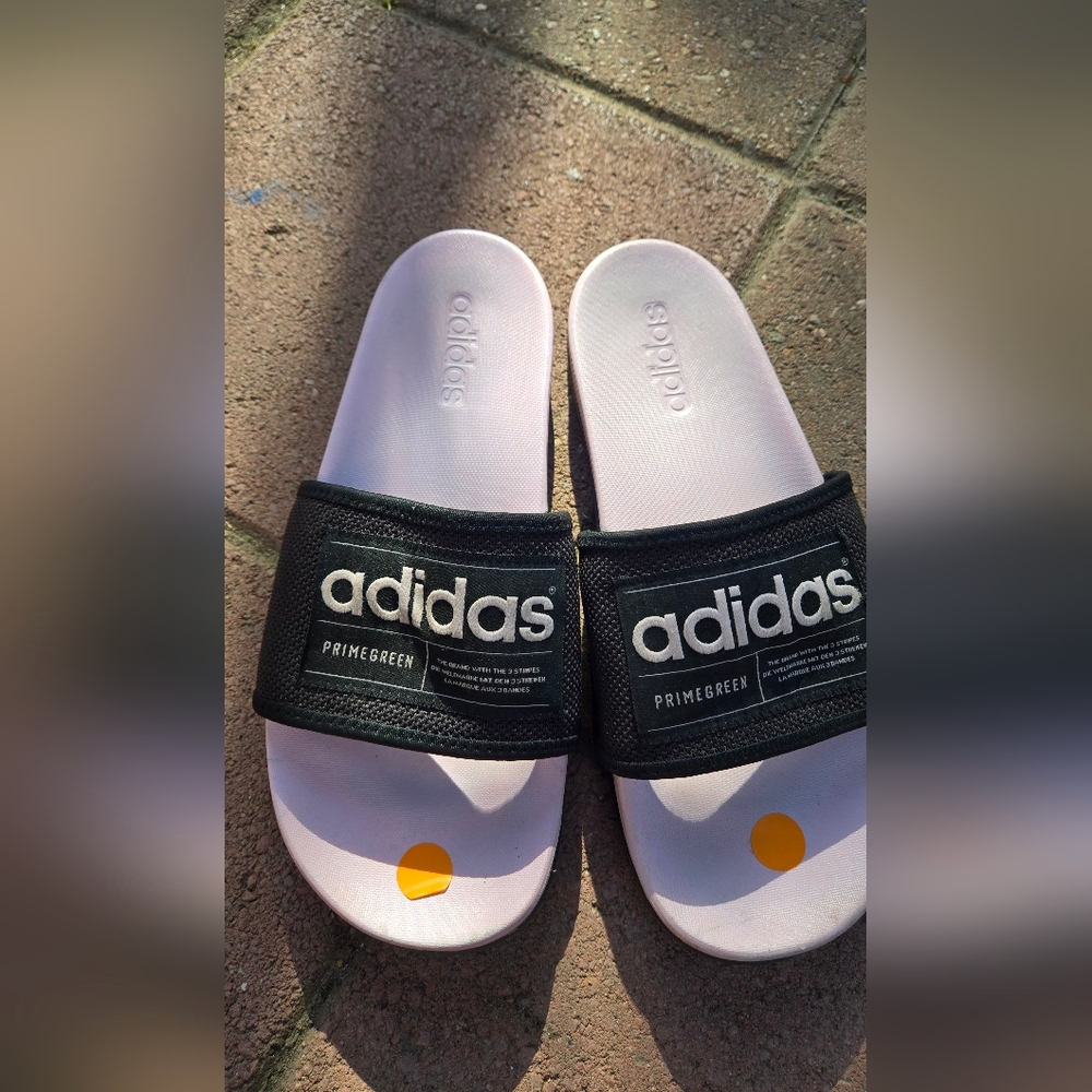 adidas Primegreen Black Strap Light Pink Slide Sandals